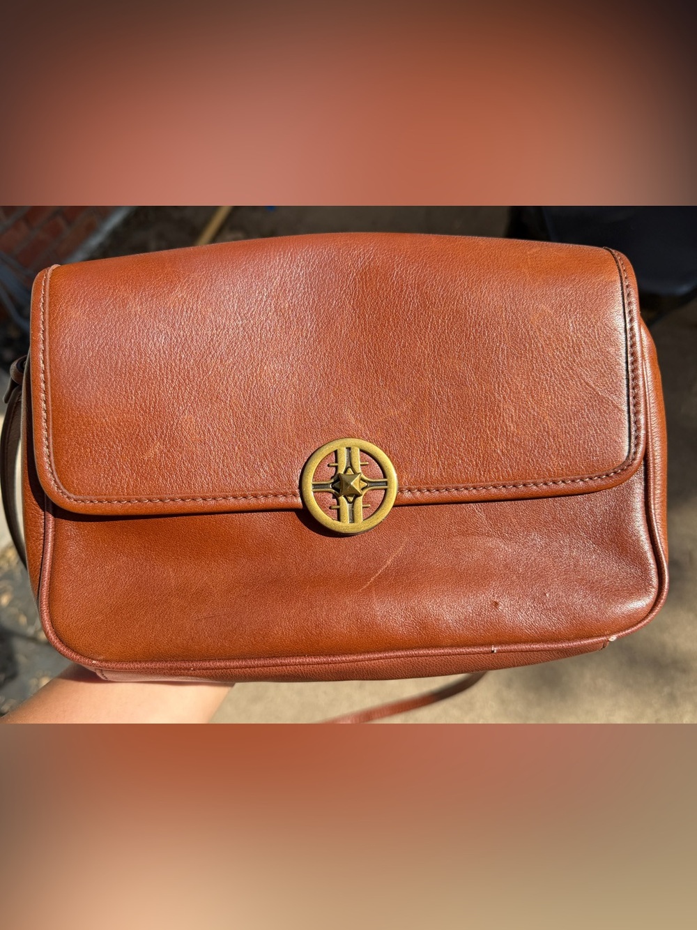 Fossil Brown Leather Crossbody Shoulder Bag